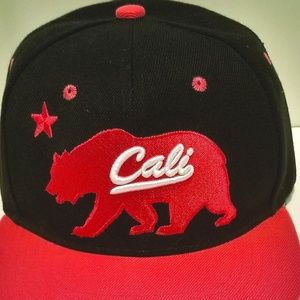 Cali Republic Black/Pink Bear SnapBack Unisex Hat.